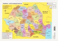 Plansa: Romania. Harta administrativa (resigilat)