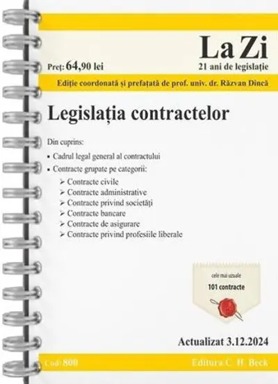 Legislatia contractelor Act.3 decembrie 2024 Ed. Spiralata