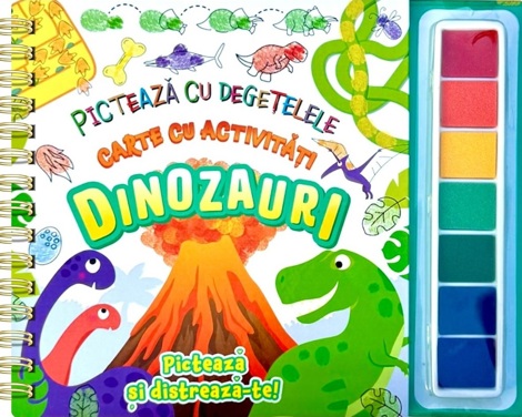 Dinozauri. Picteaza cu degetelele