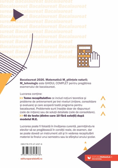 Matematica. Bacalaureat 2026