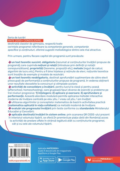 Matematica. Algebra, geometrie. Clasa a VIII-a, partea I. Mate 2000 – Consolidare