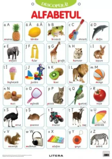 Descopera! Alfabetul limbii romane (planse educationale)