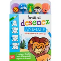 Invat sa desenez: Animale. Set de colorat si de activitati