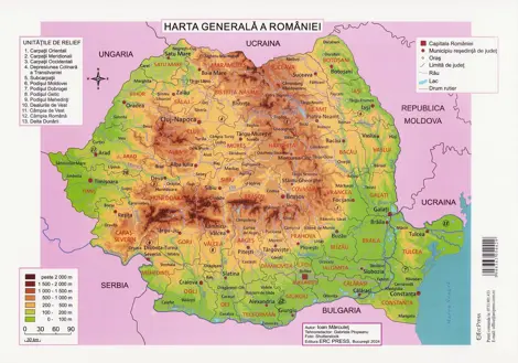 Plansa. Harta generala a Romaniei (resigilat)