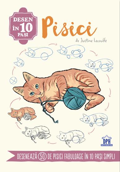 Desen in 10 pasi. Pisici