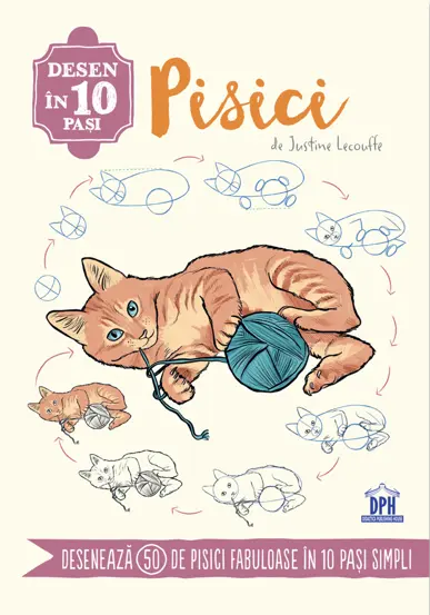 Desen in 10 pasi. Pisici