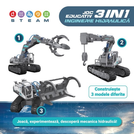 Inginerie hidraulica - joc educativ 3 in 1-168 piese