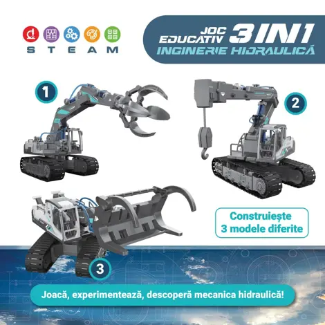 Inginerie hidraulica - joc educativ 3 in 1-168 piese