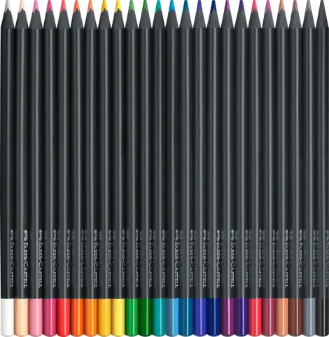 Creioane colorate 24 culori black edition Faber Castell