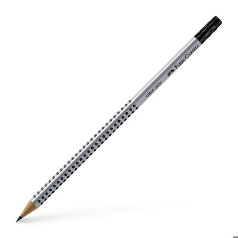 Creion grafit HB cu guma grip Faber Castell
