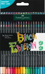 Creioane colorate 36 culori black edition Faber Castell