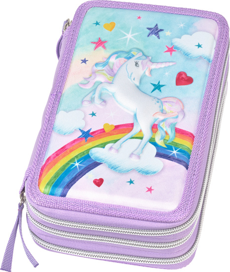 Penar echipat 44 piese 3 fermoare unicorn Faber Castell