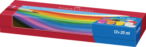 Guase 12 culori 20ml Faber Castell