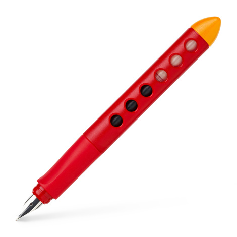 Stilou scolar Scribolino rosu,dreptaci Faber Castell