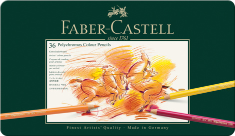 Creioane colorate 36 culori Polychromos Faber Castell