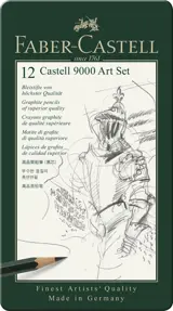 Set arta 12 buc creion grafit castell 9000 Faber Castell