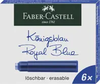 Cartuse cerneala mici albastre 6 buc/cutie Faber Castell