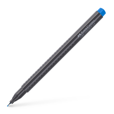Liner 0.4 mm albastru grip Faber Castell