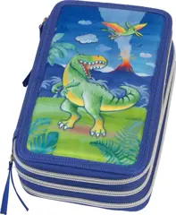 Penar echipat 44 piese 3 fermoare dinozaur Faber Castell