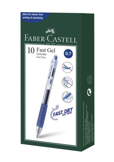 Pix cu gel 0.7 mm fast gel albastru Faber Castell