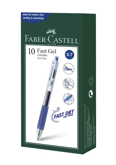 Pix cu gel 0.7 mm fast gel albastru Faber Castell