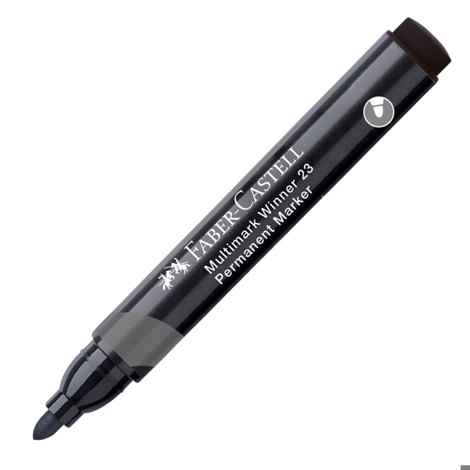 Marker permanent negru varf rotund multimark winner 23 Faber Castell