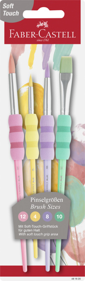 Set 4 pensule soft touch pastel Faber Castell