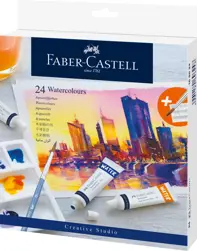 Tempera acuarele 24 culori 9ml + paleta Faber Castell