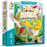 Smart Games - 5 Little Birds, joc de logica cu 60 de provocari, 5+ ani, editie internationala