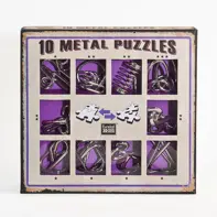 10 Metal Puzzles Set Purple 