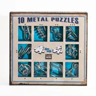 10 Metal Puzzles Set Blue 