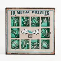 10 Metal Puzzles Set Green 