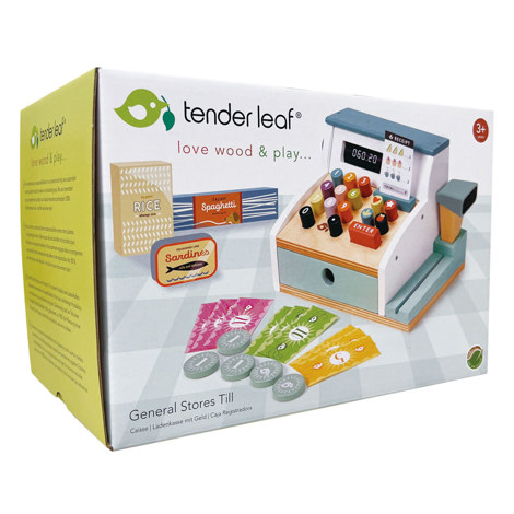 Casa de marcat cu scaner, din lemn premium - General Stores Till - Tender Leaf Toys