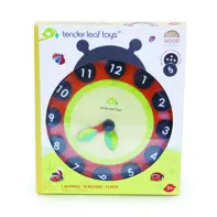 Ceas educativ Buburuza, din lemn premium - Ladybug Teaching Clock - Tender Leaf Toys