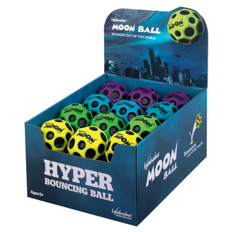 Minge hiper saritoare - Waboba Moon Ball, unicolor cu pete negre