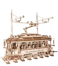 Puzzle 3D din lemn Tramcar