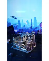 Puzzle 3D din lemn Marble Spaceport