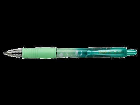 Roller cu gel G2 Bubble 0.7 verde scriere albastru