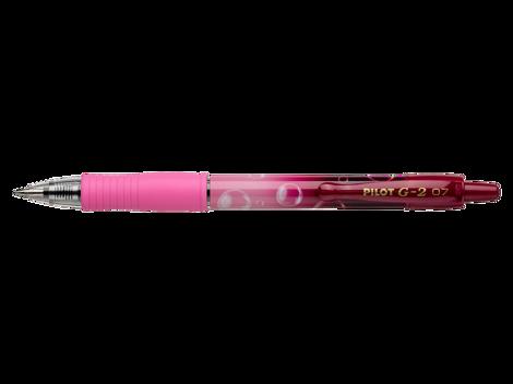 Roller cu gel G2 Bubble 0.7 roz scriere albastru