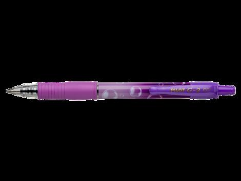 Roller cu gel G2 Bubble 0.7 violet scriere albastru