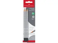 Blister 3 buc creion grafit HB cu guma grip 2001 Faber-Castell