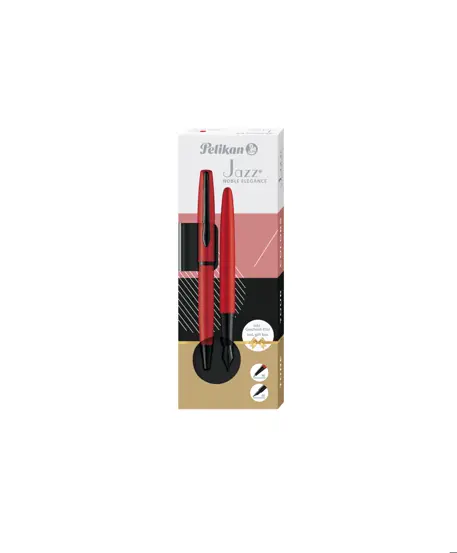 Set Pix + Stilou K/P36 Jazz Noble Elegance, in cutie eleganta, Red
