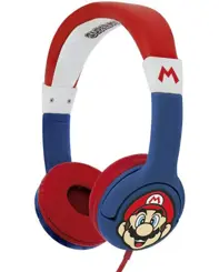 Casti cu fir pentru copii, OTL,  Super Mario - Albastre