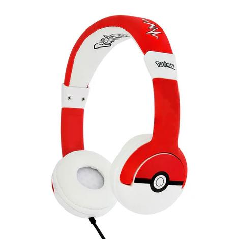 Casti cu fir pentru copii, OTL, Pokemon Pokeball - rosu