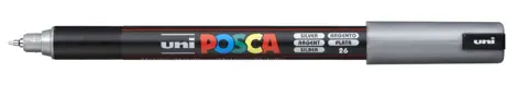 Marker Uni Posca PC 1MR vf 07-1mm Silver