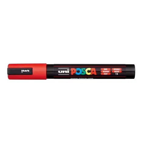Marker Uni Posca PC 5M vf 18-25 mm Rosu