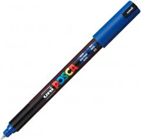 Marker Uni Posca PC 1MR vf 07-1mm Albastru