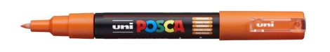 Marker Uni Posca PC 1M vf 07-1mm Portocaliu inchis