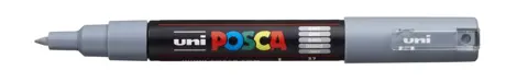 Marker Uni Posca PC 1M vf 0.7-1mm Gri