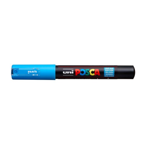 Marker Uni Posca PC 1M vf 07-1mm Albastru deschis